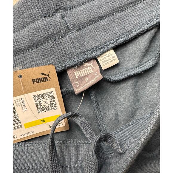 Puma Women's Fleece Sweatpants Essential Logo GRAY SKIES NWT SIZE M - Picture 5 of 9